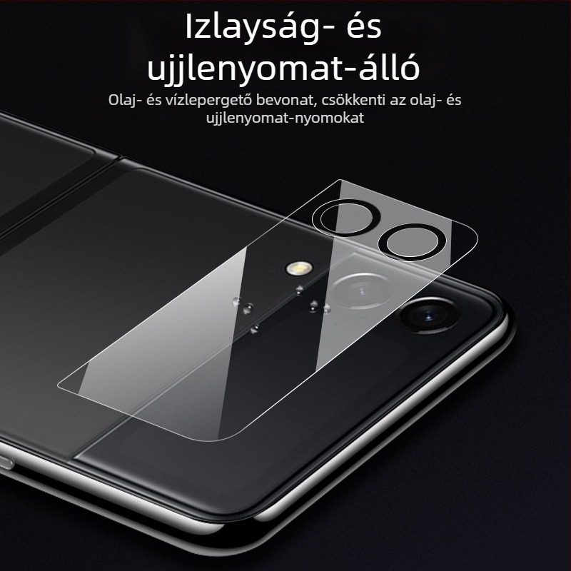 Samsung Galaxy Z Flip5 lencsevédő üveg és a Z Fold4 hátsó kamerák védője, kis képernyővédő fólia