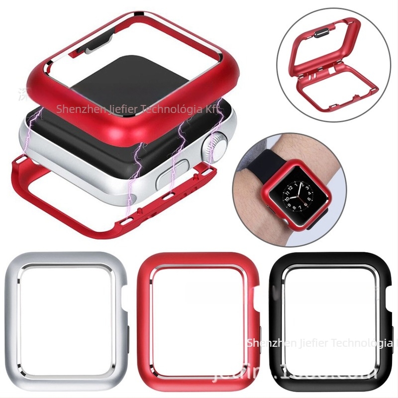 SP Apple Watch védőtok — alumíniumötvözet, mágneses fém szerkezet, kompatibilis iWatch234567-tel, 2019-ben kiadva, színes doboz csomagolás