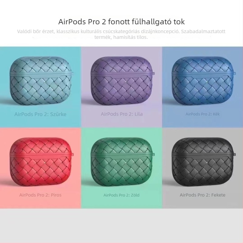 Szövött textúrájú védőtok Apple AirPods 4. generáció és AirPods Pro 2. generáció számára