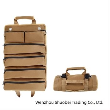 Kompakt roll-up szerszámtáska villanyszerelő számára, többfunkciós javításhoz és szerszámtároláshoz az autóban