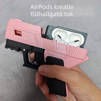 3D-nyomtatott AirPods tok automatikus fedéllel, levehető DIY védőtok, kreatív ajándék