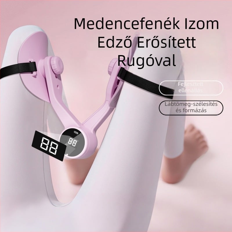 Pelvic floor muscle trainer otthoni használatra — csípő fogóval és belső comb támogatással; Anyagok: PP, TPE és rugó; Márka: Kyndini; Tömeg: 360 g