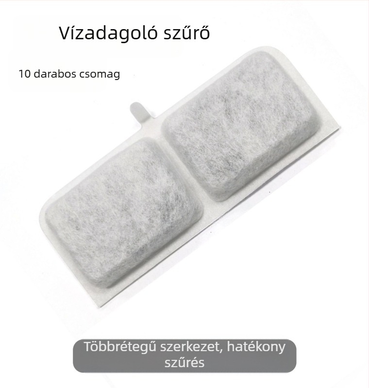 Rozsdamentes acélból készült háziállatvíz-forrás automatikus áramlással, vezeték nélküli, macska tál szűrővel