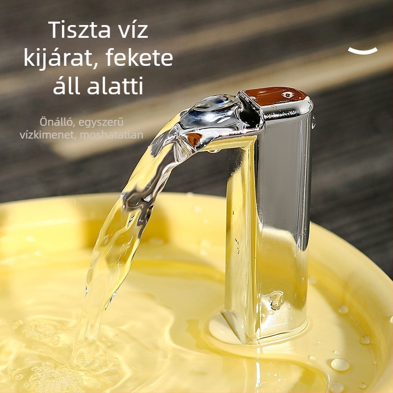 Csendes háziállat itatópohár kettős szűréssel és automatikus vízellátással, USB interfész (macska és kutya számára)