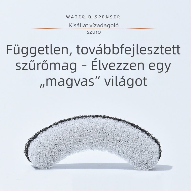 Meow Lux átlátszó kisállat víz adagoló szivacs szűrővel WF05Wf060 — automatikus itató macskáknak és kutyáknak