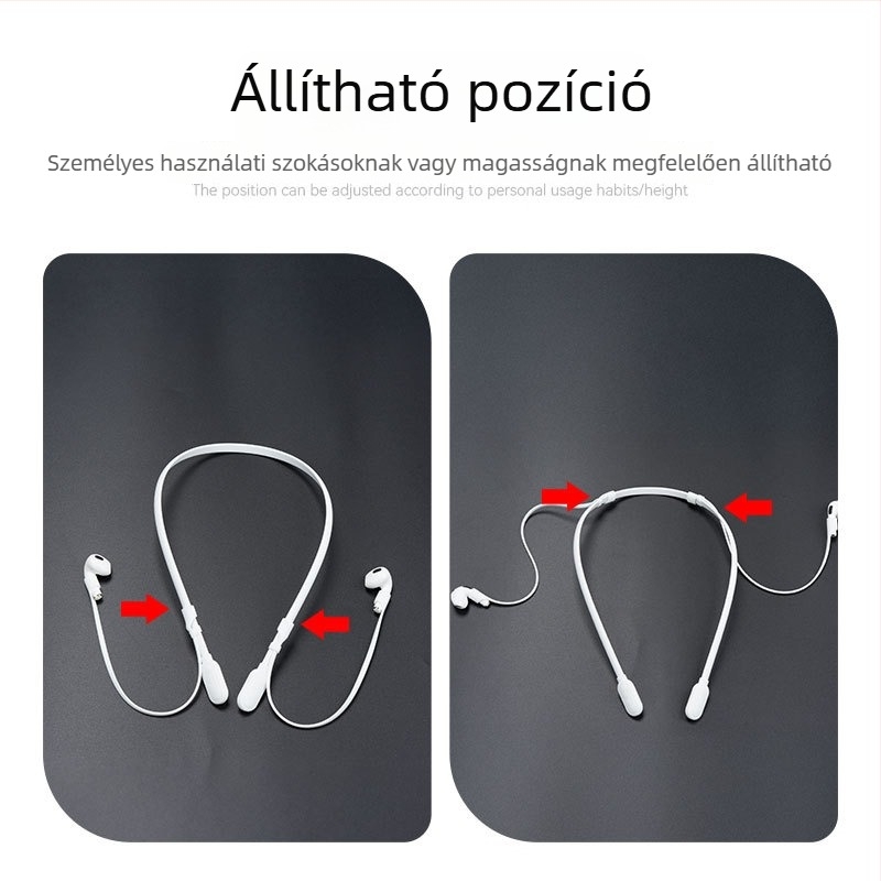Bluetooth nyakpánt anti-lost védelemmel Huawei fülhallgatókhoz és Samsung Buds3 Pro-hoz