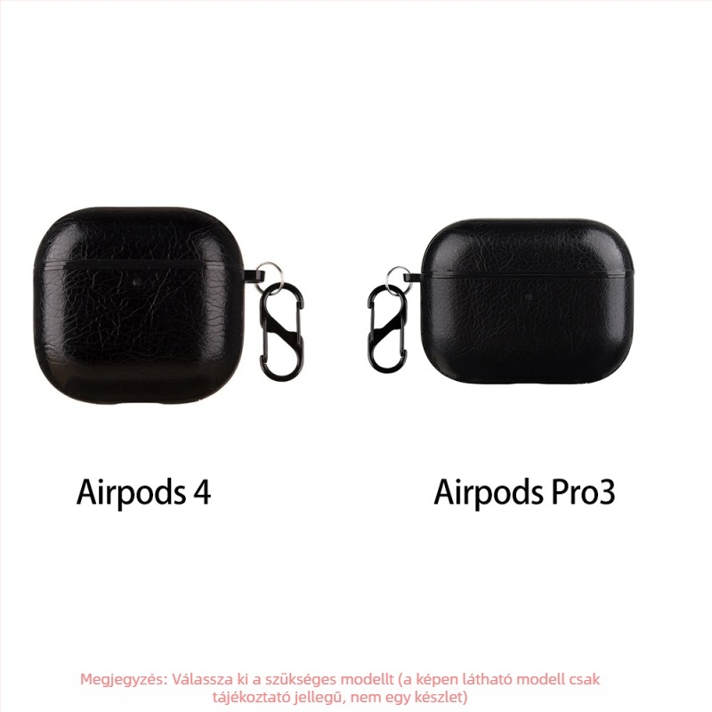 AirPods Pro 3/4 bőrtok PC+PU bőrrel