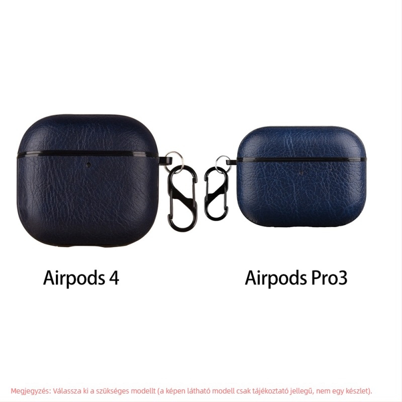 AirPods Pro 3/4 bőrtok PC+PU bőrrel