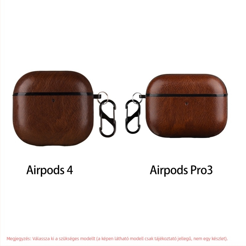 AirPods Pro 3/4 bőrtok PC+PU bőrrel