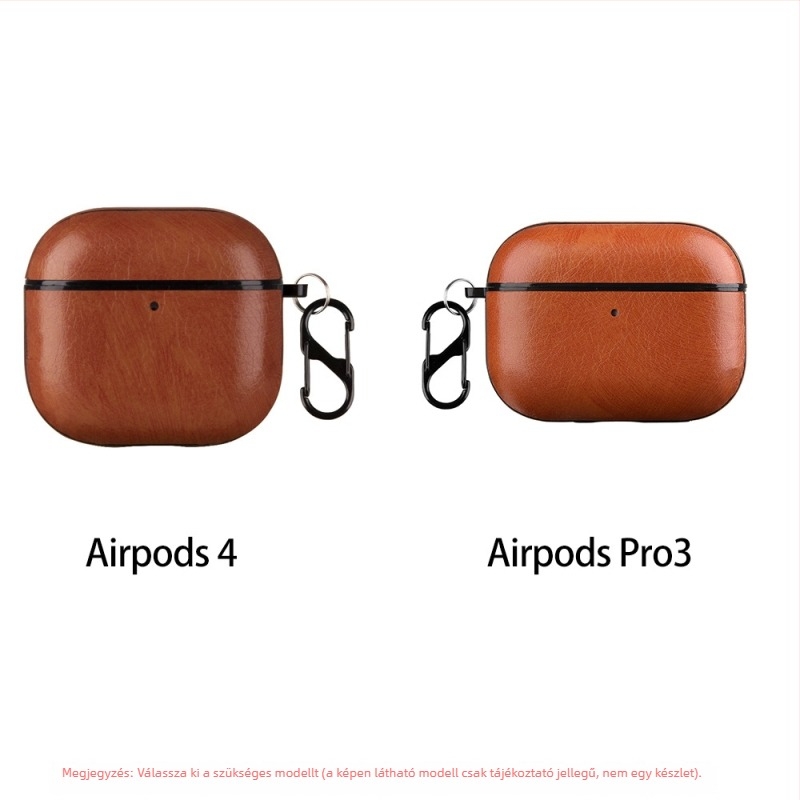 AirPods Pro 3/4 bőrtok PC+PU bőrrel