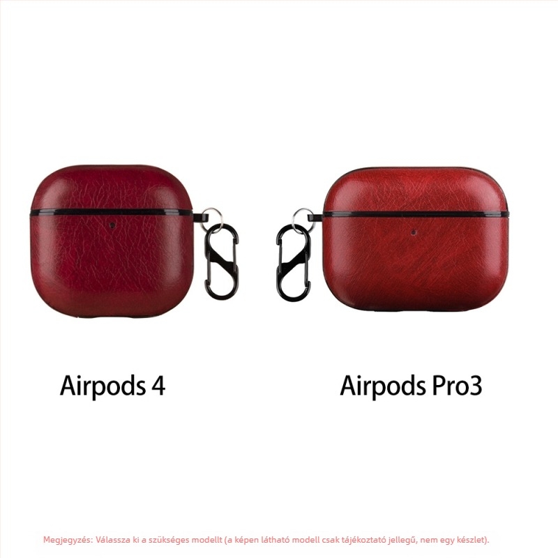AirPods Pro 3/4 bőrtok PC+PU bőrrel