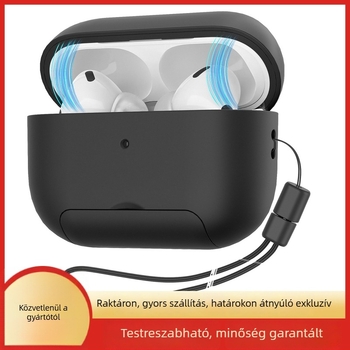 AirPods 4 és AirPods Pro 2 védőtok, egyöntetű színű, kemény burkolat
