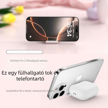 AirPods 4 és AirPods Pro 2 védőtok, egyöntetű színű, kemény burkolat