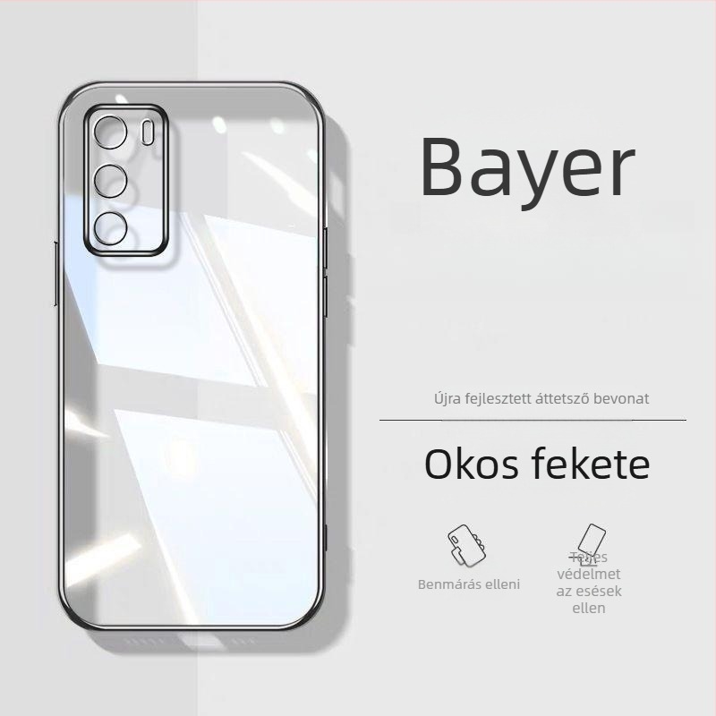 Murdinger szilikon tok Huawei P40 / P40 Pro, hátsó burkolat, egyszerű dizájn, elektroplatinnelt felület, leesés elleni védelem