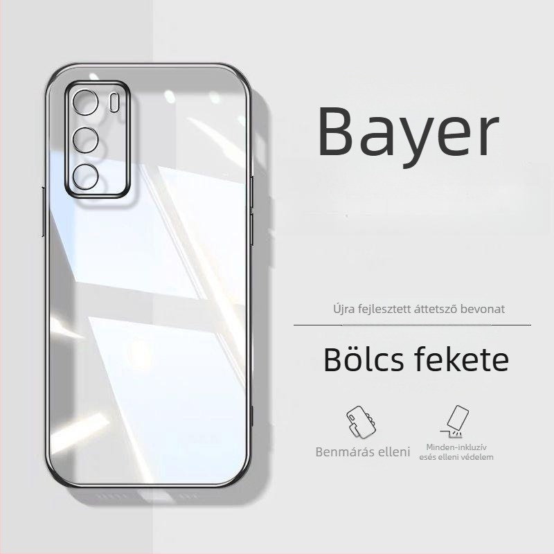 Murdinger szilikon tok Huawei P40 / P40 Pro, hátsó burkolat, egyszerű dizájn, elektroplatinnelt felület, leesés elleni védelem