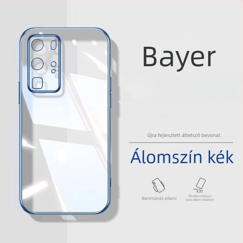 Murdinger szilikon tok Huawei P40 / P40 Pro, hátsó burkolat, egyszerű dizájn, elektroplatinnelt felület, leesés elleni védelem