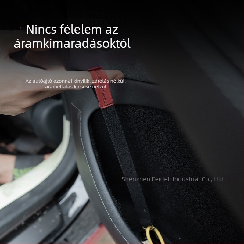 Federer Tesla Model 3/Y vészhelyzeti hátsó mechanikus ajtózár fogantyú húzózsinórral (új verzió)