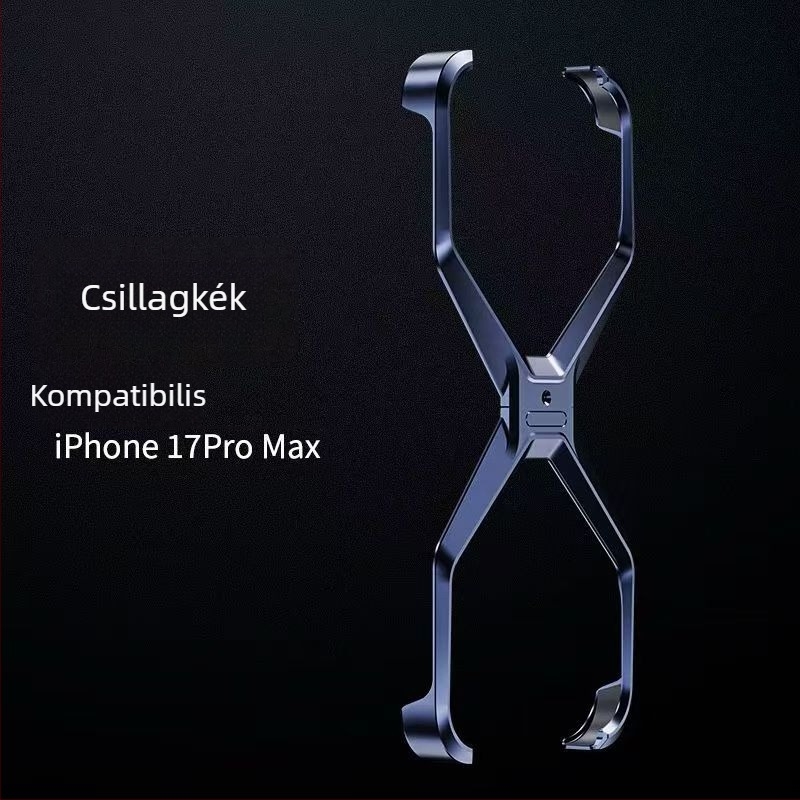 iPhone 17 Pro Maxhoz tervezett alumínium ötvözetű, üreges keret nélküli védőtok hőleadással