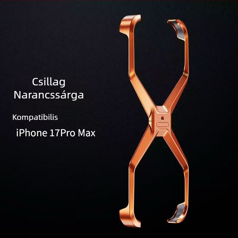 iPhone 17 Pro Maxhoz tervezett alumínium ötvözetű, üreges keret nélküli védőtok hőleadással