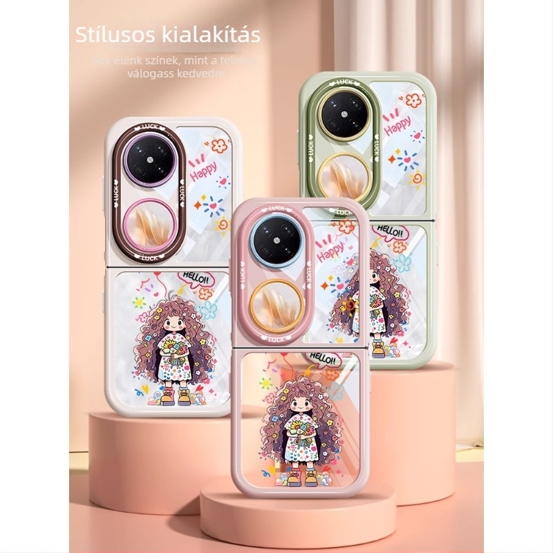 Huawei Pocket2 védőtok, átlátszó, teljes lefedés, kompatibilis a P50 Pocket összecsukható kijelzőjével, kopásálló