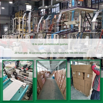 Kötözős macskaalom zacskó – Vastag PE anyagú, egyszer használatos