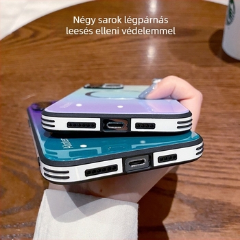 Gradient üveg MagSafe tok iPhone 14 Pro és iPhone 15 Pro Max számára — mágneses védőtok