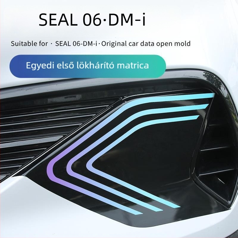 BYD Seal 06dmi elülső lökhárító díszítő matrica fényvisszaverő filmmel, mágneses rögzítés