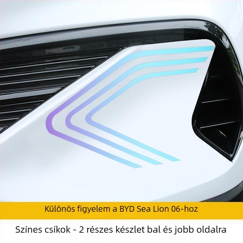 BYD Seal 06dmi elülső lökhárító díszítő matrica fényvisszaverő filmmel, mágneses rögzítés