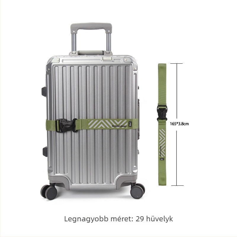 Dupla csattal rendelkező poggyászheveder – csíkos nejlon, hétköznapi utazási stílus, 2025 ősz, saját márka