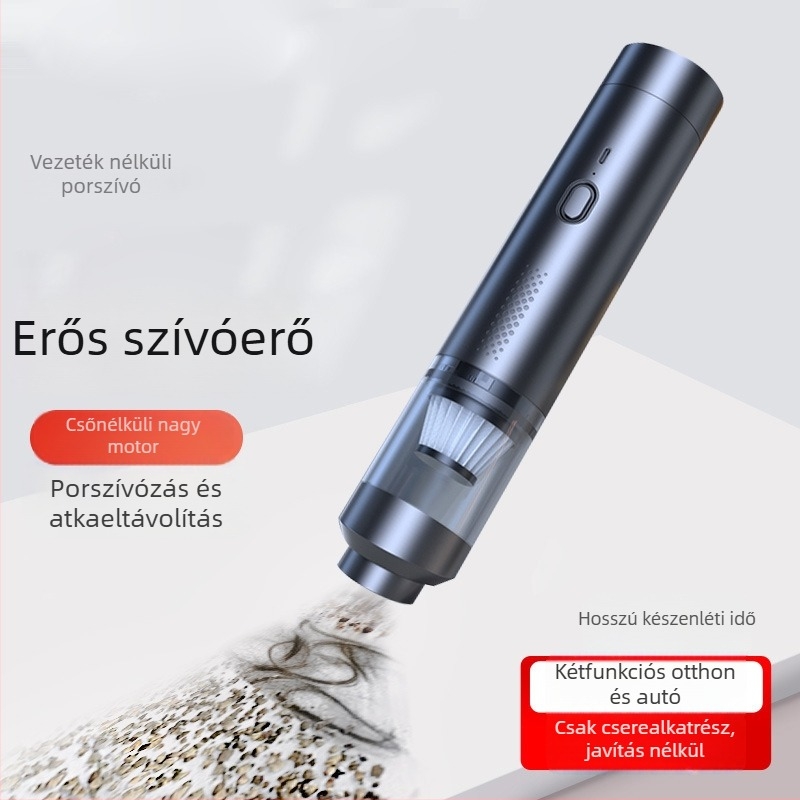 Dai Sheng hordozható autóporszívó, 90W, 9000Pa, újratölthető, 111-240V