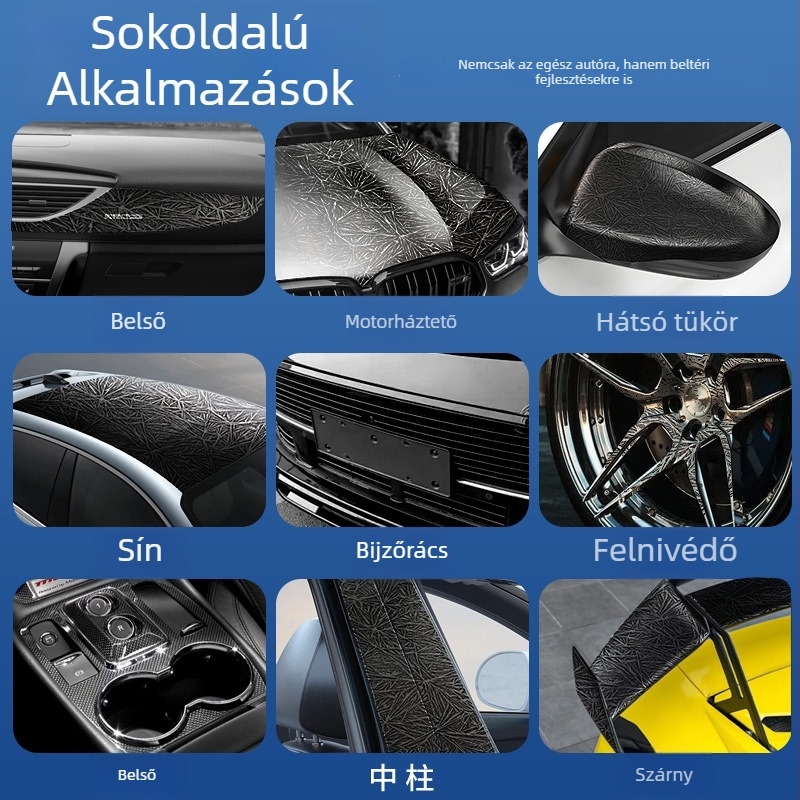 Autó belső burkolat karbonszálas megjelenéssel - PET fólia, középső konzol és teljes jármű, márka XTAF, 1 év garancia