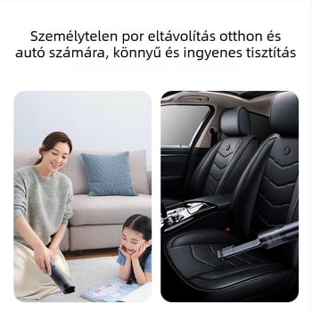 Autóvakuum – hordozható kézi, kettős funkció: beszívás és kifújás, vezeték nélküli, újratölthető, 5V, 55W, 5500Pa