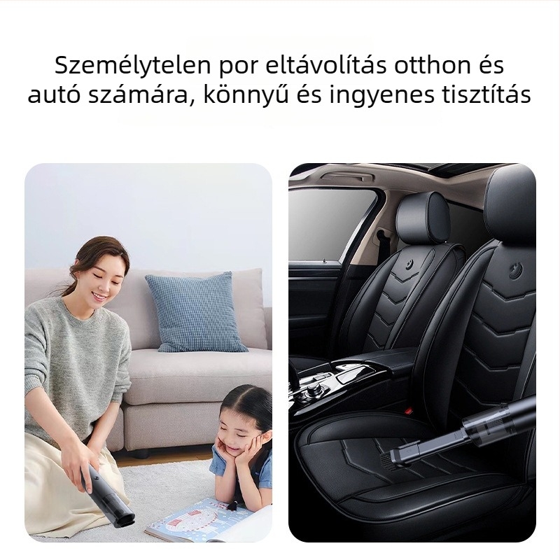 Autóvakuum – hordozható kézi, kettős funkció: beszívás és kifújás, vezeték nélküli, újratölthető, 5V, 55W, 5500Pa