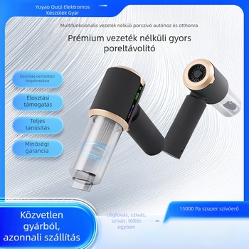 Kézi autós porszívó erős szívóerővel (7.4V, 45W, 16000Pa, USB-C)