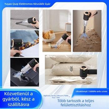 Kézi autós porszívó erős szívóerővel (7.4V, 45W, 16000Pa, USB-C)