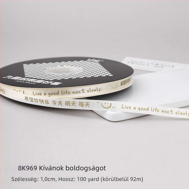 Ness Webbing szatén szalag – nagy tekercs DIY dekorációhoz, ajándékdoboz csomagoláshoz és tortadíszítéshez