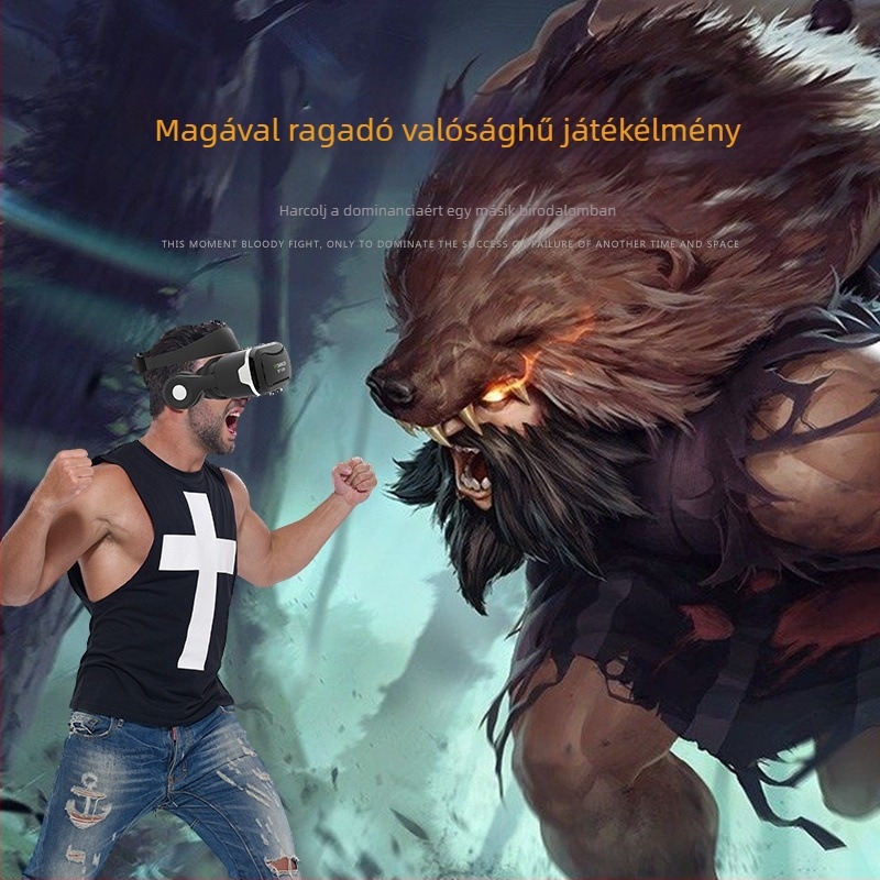 VR szemüveg 4K felbontással, 3D sztereó és integrált kezelő