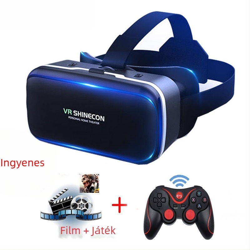 VR szemüveg 4K felbontással, 3D sztereó és integrált kezelő
