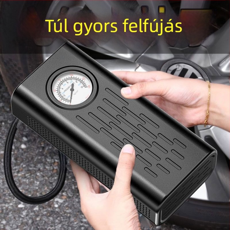 Hordozható 12V-os újratölthető autó légpumpa digitális LCD kijelzővel, 220W, kettős célú EV-k és sedanok számára