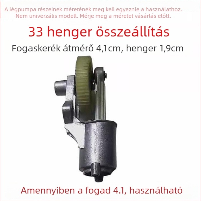 Fogaskerékhajtású levegőpumpa, piston és henger, 220 W, többhengeres, digitális kijelző, riasztó fény