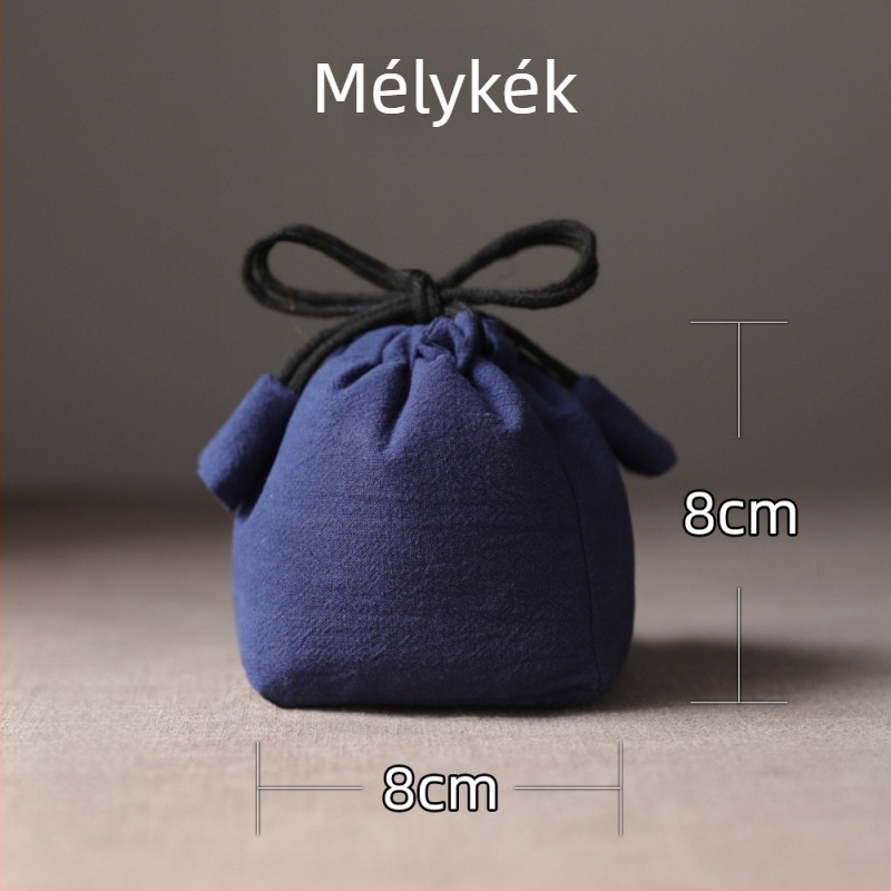 Erya utazó teafelszerelés tároló táska — pamut kötőzsák teáskannára és csészékre, új kínai stílus, nyomtatott logó