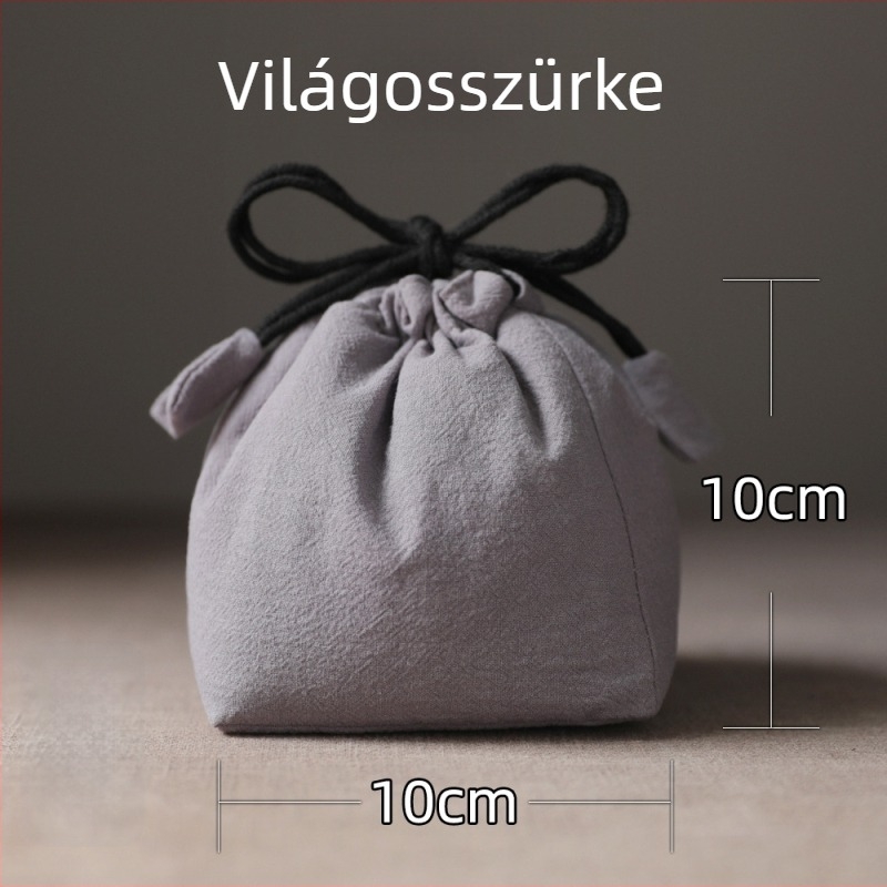 Erya utazó teafelszerelés tároló táska — pamut kötőzsák teáskannára és csészékre, új kínai stílus, nyomtatott logó