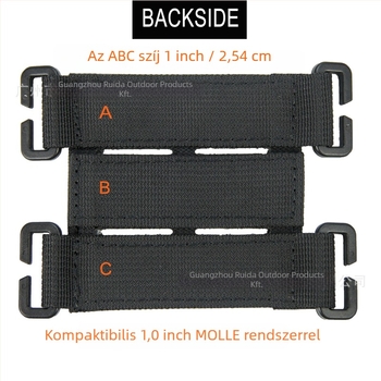 Liruida ultrakönnyű nylon Velcro taktikai hátizsákkiegészítő MOLLE rendszerrel, karpánt-bázis, levehető