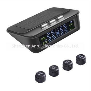 Napelemes gumiabroncs-nyomásfigyelő — Vezeték nélküli TPMS detektor LED háttérvilágítású HD kijelzővel, modell AN-5001, tartomány 0-6 bar