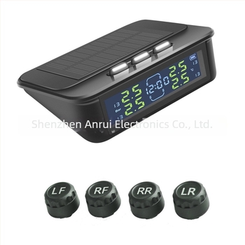 Napelemes gumiabroncs-nyomásfigyelő — Vezeték nélküli TPMS detektor LED háttérvilágítású HD kijelzővel, modell AN-5001, tartomány 0-6 bar
