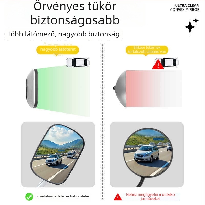 Elektromos kerékpár hátsó tükör, modell Qxqy-300, négyszögletes tükör, szerelés: ortodontikus, anyag: nagy szilárdságú ötvözet és mérnöki műanyagok, ütésállóság: magas