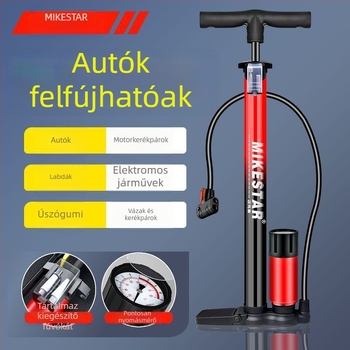 Nagynyomású kézi pumpa kerékpárokhoz, motorkerékpárokhoz és elektromos járművekhez – gyors felfújás, univerzális, háztartási használatra