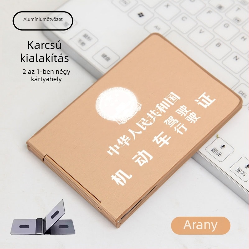 Jogosítványkártya tok – ABS anyag, PVC bélés, betűs mintázat, uniszex design, márka Guide Grass