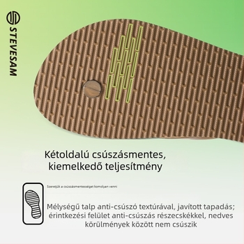 Stevesam női strandpapucs, PVC felsőrész, gumitalp, csúszásmentes, zárás nélküli