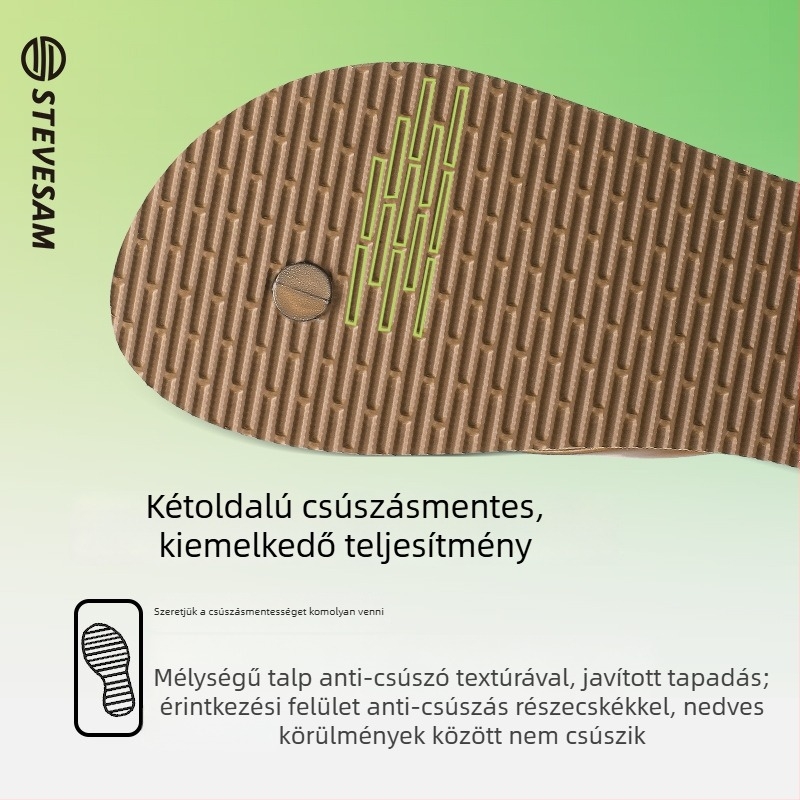 Stevesam női strandpapucs, PVC felsőrész, gumitalp, csúszásmentes, zárás nélküli